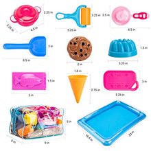 Load image into Gallery viewer, Vaike kauss Play Sand Ice Cream Kit - 3lbs All-Natural Sensory Sand, Cookware Sand Molds Tools, Inflatable Tray and Storage Bag, 44PCS Sandbox Toys Set for Kids Toddlers Boys Girls Gifts
