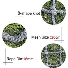 Load image into Gallery viewer, QFSLR Climbing Cargo Net for Kids, Outdoor Play Sets &amp; Playground Equipment for Ninja Line, Jungle Gyms, Swing Set, Ninja Warrior Style Obstacle Courses, Child Safety Net 16mm,12m(3.36.6ft)
