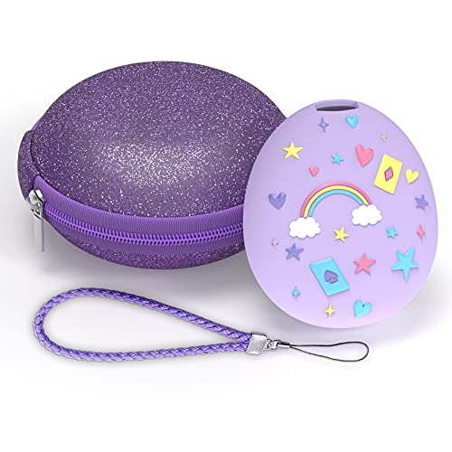 Silicone Case and Cover for Tamagotchi, Protective Skin for Tamagotchi On 4U+ PS m!x iD L and Meets with Hand Strap -Purple