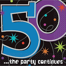 Load image into Gallery viewer, &quot;50 ...the party continues&quot; Luncheon Napkins, Party Favor
