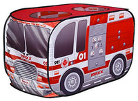 Sunny Days Entertainment Pop Up Fire Truck  Indoor Playhouse for Kids | Red Engine Toy Gift for Boys and Girls
