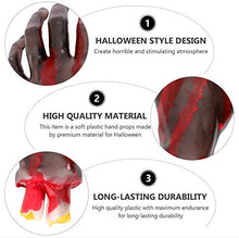 Load image into Gallery viewer, NUOBESTY Halloween Bloody Realistic Fake Human Body Parts Creepy Severed Arm Plastic Broken Hand Halloween Party Props (Black)
