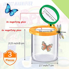 Load image into Gallery viewer, 3 Pieces Bug Jar Magnifying Insect Box Insert Bug Viewer Bug Magnifier Container Critter Insect Cage Science Bug Magnifier for Science Nature Exploration Tool Specimen Viewer
