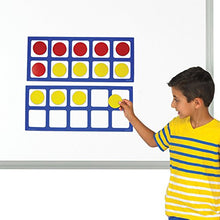 Load image into Gallery viewer, EAI Education Jumbo Magnetic QuietShape Foam Ten Frames with Counters - Set of 2 with 20 Counters
