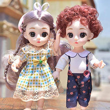Load image into Gallery viewer, F Fityle Fashion Dolls, 6 inch Mini Doll with Clothes Shoes Costume, Miniature Doll Playsets for Girls, Birthday Party Favors - Dress
