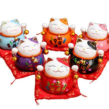 Load image into Gallery viewer, IMIKEYA Japanese Cat Piggy Bank Ceramic Neko Lucky Cat Coin Bank Feng Shui Piggy Box Luck and Fortune Collectible Figurine Statue for 2021 New Year Ornament(Blue)
