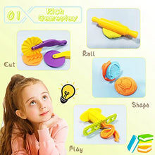 Load image into Gallery viewer, Play Dough Tools for Kids - 41Pieces Various Plastic Mold, Playdough Accessories with Rollers Cutters Scissors , Preschool Art Toys for Toddler Girls Boys Age 3+
