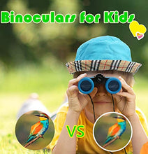 Load image into Gallery viewer, Kids Binoculars Shock Proof Toy Binoculars Set for Age 3-12 Years Old Boys Girls Bird Watching Educational Learning Hunting Hiking Birthday Presents
