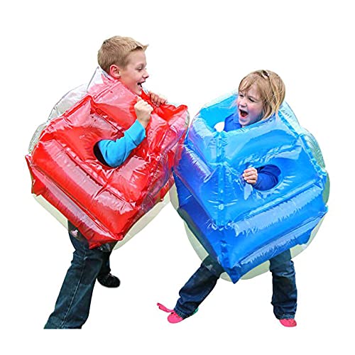 YHSBUY Kids Body Bubble Ball , 2 Pack Inflatable Bumper Balls for Boys Girls Children Bopper Toys ,Wearable Heavy Duty Durable PVC Vinyl Outdoor Activity Play,Red and Blue