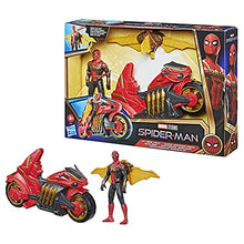 Load image into Gallery viewer, Spider-Man Marvel 6-Inch Jet Web Cycle Vehicle and Detachable Action Figure Toy with Wings, Movie-Inspired, for Kids Ages 4 and Up
