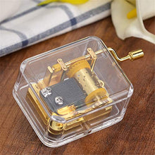 Load image into Gallery viewer, AKDSteel Children Educational Toys, Hand Crank Music Box Tune Acrylic Hand Crank Music Box Gift for Christmas Birthday Cannon Ideal Gifr for Children
