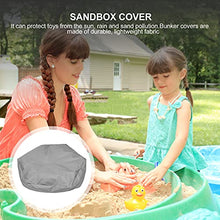 Load image into Gallery viewer, Cabilock Grey Sandpit Cover Sandbox Cover Waterproof Oxford Cloth Hexagon Sandpit Protector Keep Sand and Toys Away from Dust Rain 180x150x20cm
