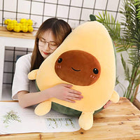Avocado Plush Pillow, Cute Avocado Stuffed Toy Gifts Soft Food Pillow for Kids, 23.6 inch