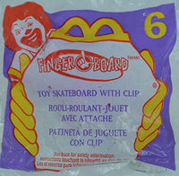 McDonalds FINGER BOARD #6 - Toy Skateboard with Clip, 2000
