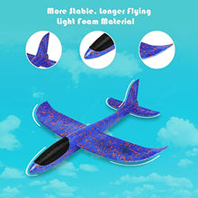 Load image into Gallery viewer, 19&quot; Airplane, Manual Throwing, Fun, challenging, Outdoor Sports Toy, Model Foam Airplane for Boys &amp; Girls (Blue) 1PK
