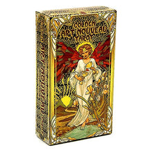 Load image into Gallery viewer, ZDDXY Golden Art Nouveau Tarot Deck,78 Cards with Pentagram Retro Tarot Sets,Divination Destiny Tarot Cards, Board Game for Adults
