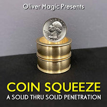 Load image into Gallery viewer, ZQION Coin Squeeze by Oliver Magic Props Close up Magic Tricks A Solid Thru Solid Penetration Illusions Magic Coin Gimmicks
