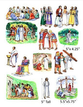 Load image into Gallery viewer, Crucifixion and Resurrection of Jesus Felt Figures Flannel Board Bible Stories PRECUT
