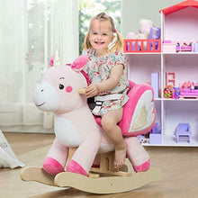 Load image into Gallery viewer, labebe - Baby Rocking Horse, Ride Unicorn, Kid Ride On Toy for 1-3 Year Old, Infant (Boy Girl) Plush Animal Rocker, Toddler/Child Stuffed Ride Toy (Pink)
