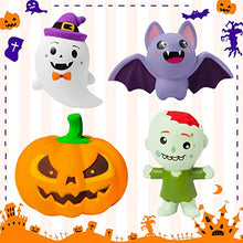Load image into Gallery viewer, BeYumi Halloween Squeeze Slow Rising Toys, Set of 4  Pumpkin, Ghost, Zombie, Bat, Soft Scented Squeeze Stress Relief Toys, Kawaii Collection Decompression Simulation Toys for Kids Party Favor Gifts
