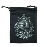 Tarot Card Velvet Bag | Board Game Embroidery Drawstring Tarot Bag | Novel Tarot Card & Dice Storage Bag | Tarot Card Holder Bag Pouch for Tarot Enthusiasts (5.12