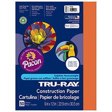 Load image into Gallery viewer, Pacon Pac103002  Tru Ray Construction Paper, 9 X 12 Inches, Orange, 50 Sheets (103002)
