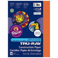 Pacon Pac103002  Tru Ray Construction Paper, 9 X 12 Inches, Orange, 50 Sheets (103002)