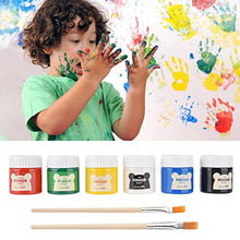 Load image into Gallery viewer, 6 Colors Washable Kids Finger Paint Set,Pigment Non-Toxic Graffiti Paint with 2pcs Paintbrush Kids Toddlers Gifts
