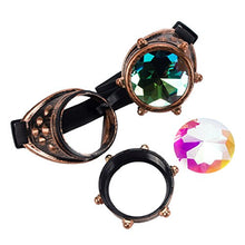 Load image into Gallery viewer, FOCUSSEXY kaleidoscope Steampunk Goggles Glasses Welding Gothic
