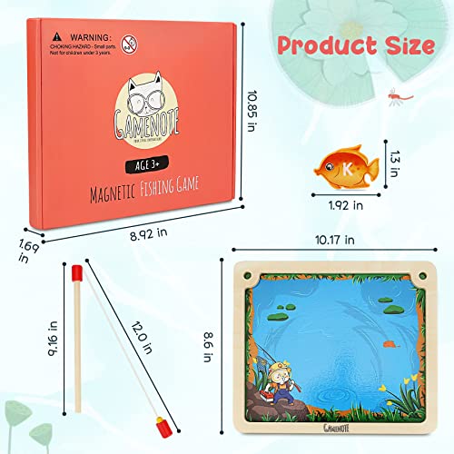 Magnetic Wooden Fishing Game Toy for Toddlers, Fine Motor Skill Toy ABC  Alphabet Learning for Toddlers, Montessori Letters Cognition Preschool Gift