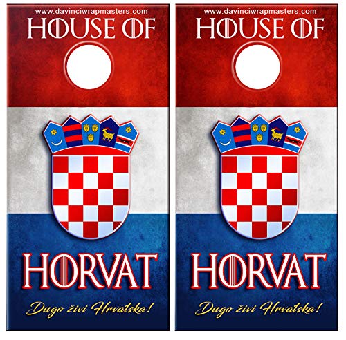 DaVinci Wrap Masters Long Live Croatia! Personalized Laminated Vinyl Corn Hole Board Decals.