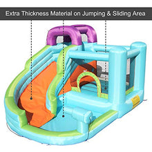 Load image into Gallery viewer, LALAHO Inflatable Bounce House, Slide Bouncer with Pool Area ,Climbing Wall, Large Jumping Area,Without Air Blower Castle Kids Party Theme
