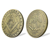 Masonic Coin Freemasons Master Mason Blue Lodge Commemorative Challenge Coin