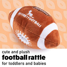 Load image into Gallery viewer, Plush Baby Football Rattle | Learning Content | Great Gift for Baby and Toddler Girls or Boys | 0-36 Months
