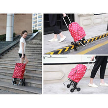 Load image into Gallery viewer, Foldable Grocery Shopping Cart Luggage Cart Portable Car Home Trolley Car (Color : E)
