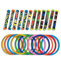 Load image into Gallery viewer, Prime Time Toys Splash Bombs 12 Dizzy Dive Sticks and 12 Dive Rings - 24 Piece Dive Set
