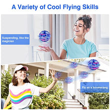 Load image into Gallery viewer, LTONLINE Flying Ball Toys, Magic Nebula Orb, Hand Controlled Flying Spinner Mini Drone, RGB Lights 360Rotating Boomerang Hover Ball Cool Things Toys for Kids Adults Outdoor &amp; Indoor
