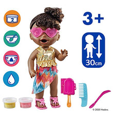 Load image into Gallery viewer, Baby Alive Sunshine Snacks Doll, Eats and Poops, Summer-Themed Waterplay Baby Doll, Ice Pop Mold, Toy for Kids Ages 3 and Up, Black Hair
