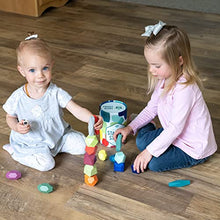 Load image into Gallery viewer, Safer Stacks - Wooden Stacking Stones/Rocks - Montessori Toddler Toy Blocks - Mega XL - Choke Test Certified - Not A Choking Hazard - Safe for 12m+ 1 2 3 4 5 - 16pcs
