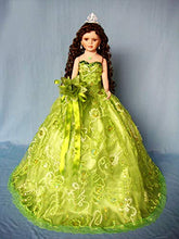 Load image into Gallery viewer, Jmisa 28&quot; Umbrella Porcelain Dolls Quince Anos Green
