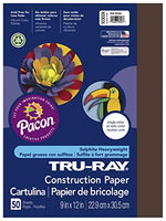 Tru-Ray Sulphite Construction Paper, 18 x 24 Inches, Dark Brown, 50 Sheets