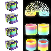 Load image into Gallery viewer, Plastic Coil Spring, Glow-In-The-Dark Magic Rainbow Slingy, Party Favor, Birthday Bag Filler, Stocking Stuffers, 3&quot; (80MM) (4-Pack)
