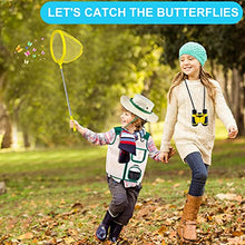 Load image into Gallery viewer, INNOCHEER Explorer Kit &amp; Bug Catcher Kit for Kids Outdoor Exploration with Vest, hat, Binocular, Telescopic Butterfly Net, and Bugs Book for Boys Girls 3-12 Years Old (Yellow)
