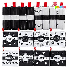 Load image into Gallery viewer, JOYIN 8Pcs Baby Soft Books, Black and White High Contrast Crinkly Cloth Infant Books, Nontoxic Fabric Waterproof Newborn Toys, Toddler Educational Learning Toys Perfect for Baby Shower Birthday Gifts
