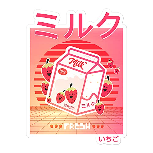 FASHIONISTE Pink Gamer Sticker - Japanese 90s Vaporwave Strawberry Milk Kawaii Accessories Decal, Vinyl