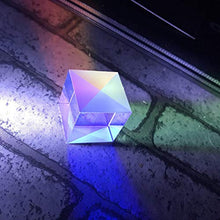 Load image into Gallery viewer, TEHAUX Optical Glass Cube Prism RGB Dispersion Prism Light Spectrum Educational Model for Physics and Desktop Decoration 1x1x1cm
