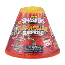 Load image into Gallery viewer, Smashers Lava Slime Surprise (4 Pack) by ZURU Small Volacanos with Dinosaur Skeleton Toy Inside and Lava Slime, Squishy Slime Volcanic Eruption, Dino Collectibles, for Kids and Boys (4 Pack)
