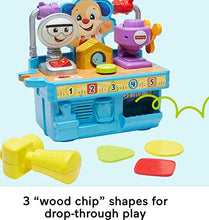 Load image into Gallery viewer, Fisher-Price Laugh &amp; Learn Busy Learning Tool Bench, pretend construction workbench toy with Smart Stages content for baby and toddlers ages 6 months and up
