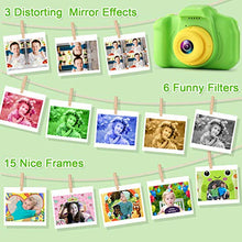 Load image into Gallery viewer, GKTZ Kids Digital Camera, Upgrade Selfie Camera 12MP Toddler Camera Children Video Camcorder, Birthday Gifts for Boys and Girls Age 3 4 5 6 7 8 9 with 32GB SD Card - Green

