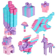 Load image into Gallery viewer, Building Bricks 500 Pieces Set ,Classic Colors Building Blocks Toys,Compatible with All Major Brands,Birthday Gift for Kids (Pink-Purple)
